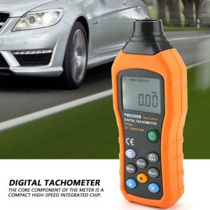 PEAKMETER PM6208B Digital Non-Contact Tachometer 50~9999RPM Revolution Meter - Image 3