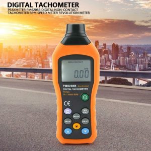 PEAKMETER PM6208B Digital Non-Contact Tachometer 50~9999RPM Revolution Meter - Image 5